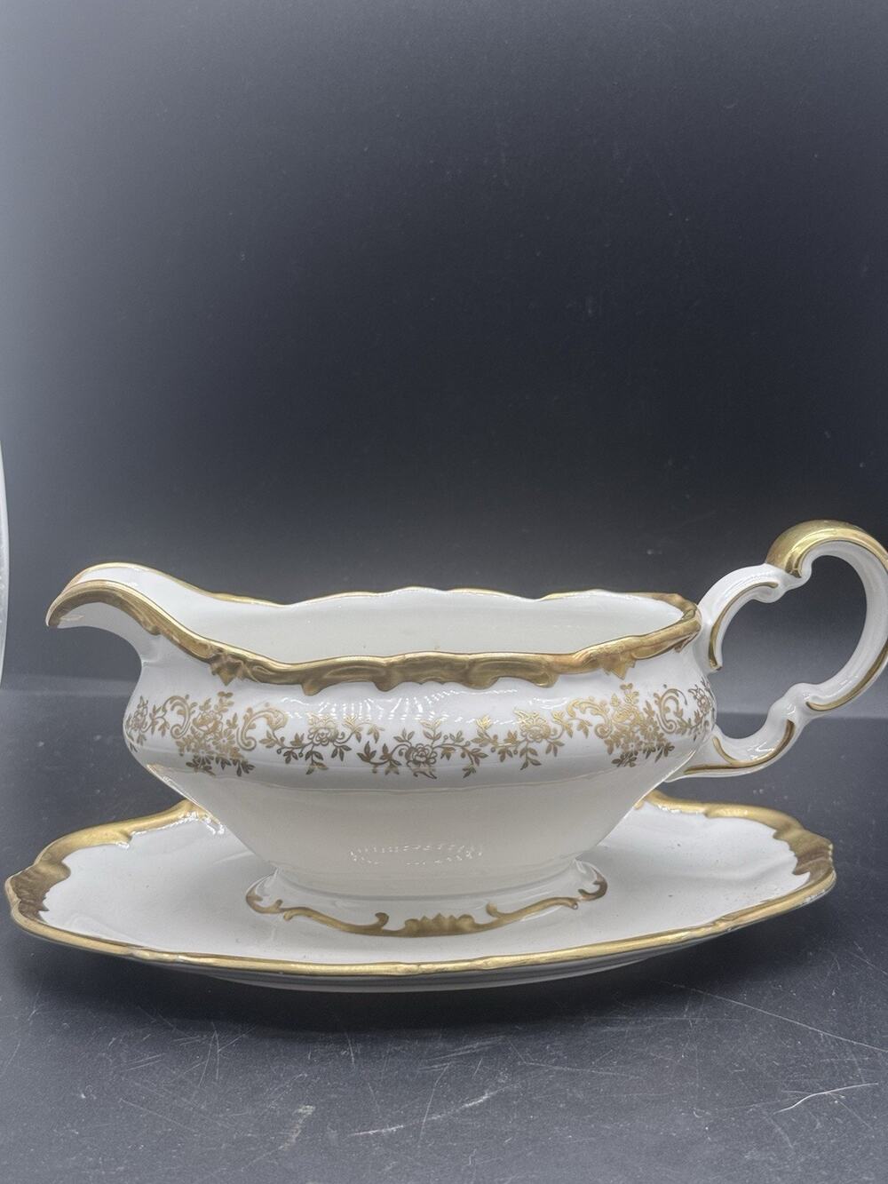 Weimar Katharina #14051 Gravy Boat With attached under plate